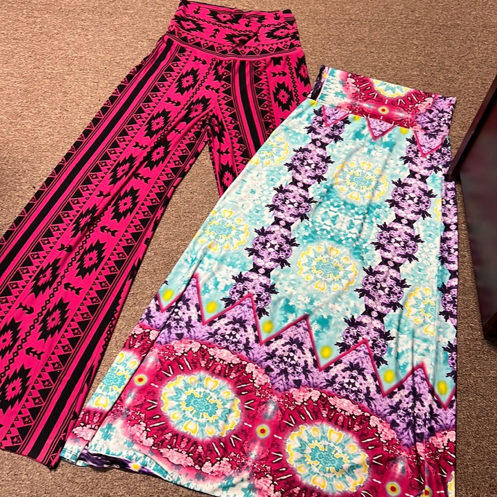 Womens Palazoo Pants and Maxi Skirt Size Large